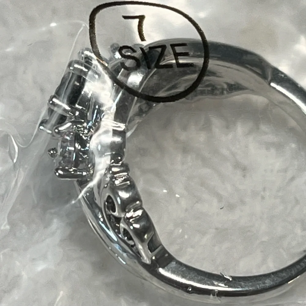 🌸925 Silver and black gemstone ring NEW - Picture 9 of 9